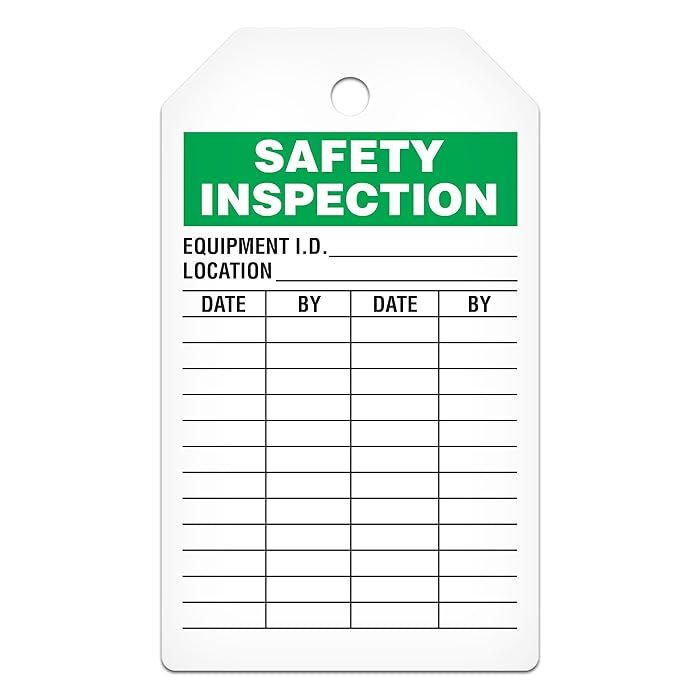 Safety Inspection Tag - 25/pkg