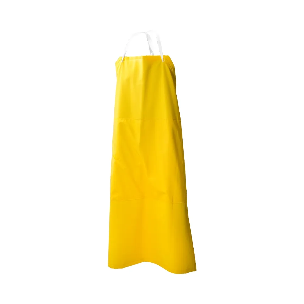 Yellow PVC/Polyester Oil/Fire Retardant Mid-Patch Apron - 36 x 48" 440075 WASIP