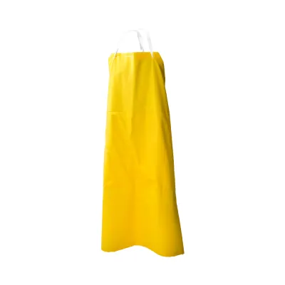 Yellow PVC/Polyester Oil/Fire Retardant Mid-Patch Apron - 36 x 48" 440075 WASIP