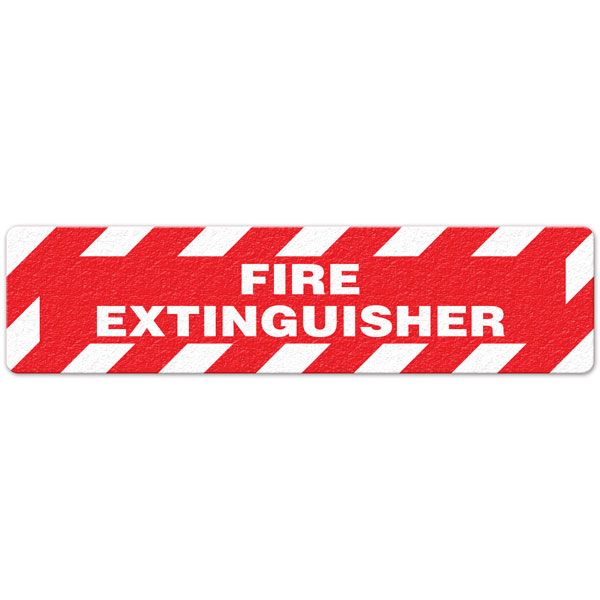 Fire Extinguisher - 6"x24" Floor Sign 5/pkg FS3022V INCOM
