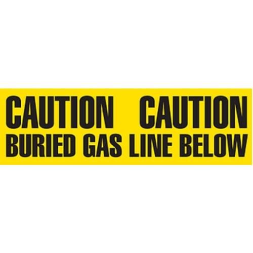 6" CAUTION BURIED GAS LINE BELOW Utility Barrier Tape UT3607 INCOM