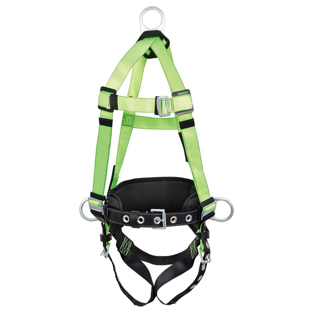 Hi-Vis Contractor Harness &amp; Positioning Belt with Grommet Leg Straps | 3D, Class FBH10020A1020 Peak…