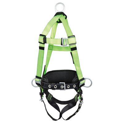 Hi-Vis Contractor Harness &amp; Positioning Belt with Grommet Leg Straps | 3D, Class FBH10020A1020 Peak…