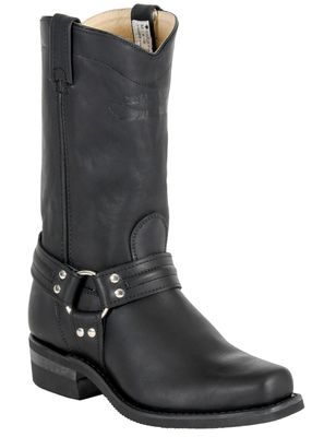 Men?s Canada West? Bikers &amp; Engineers - 12" Black Loggertan with Leather Lined Quarters