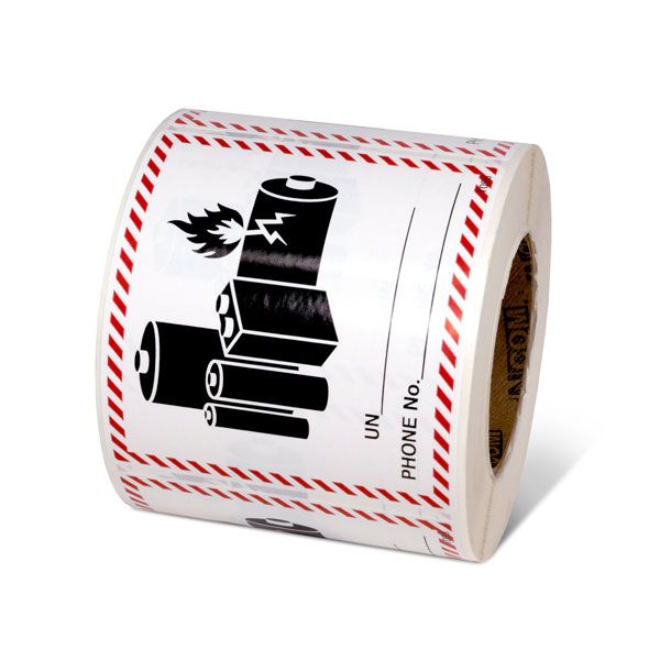Lithium Battery - 4.5" x 5" Handling Label 1095 INCOM