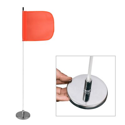 Light Duty Whip with 11.5?x11.5? Orange Mesh Flag and a Magnetic Mounting Base