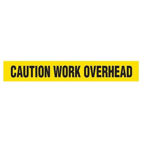 CAUTION WORK OVERHEAD Dispenser Boxed Barricade Tape BT1055DB INCOM
