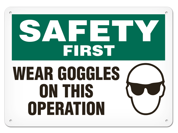 OSHA Safety Sign | Safety Wear Googles  | INCOM SS5007V, SS5007A, SS5007P, SC5007V, SC5007A, SC5007…