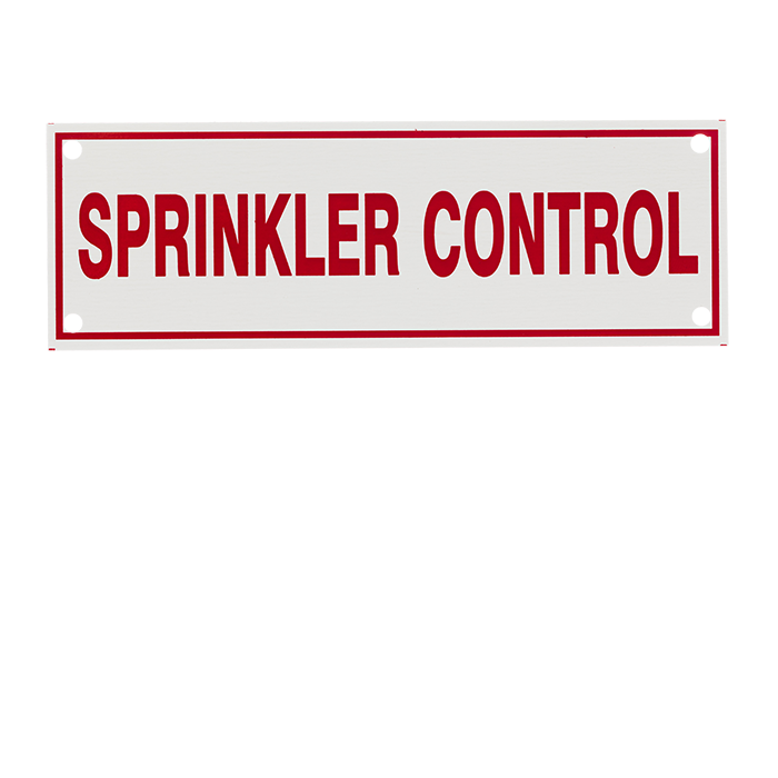 Aluminum Signs - Sprinkler Drain - 6" x 2" A162 RS Steel