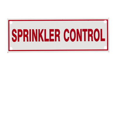 Aluminum Signs - Sprinkler Drain - 6" x 2" A162 RS Steel