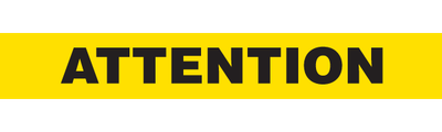 ATTENTION Barricade Tape | Contractor (2.0 MIL) | INCOM BT1075 INCOM