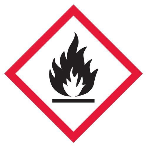 10.75" x 10.75" Flame Hazard Pictogram Placard GHS1270 INCOM