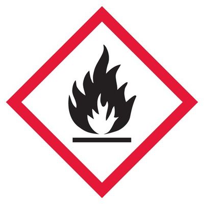 10.75" x 10.75" Flame Hazard Pictogram Placard GHS1270 INCOM