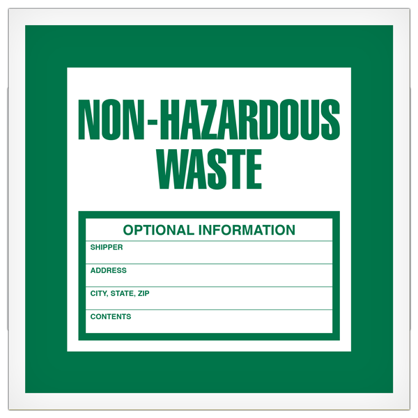 Non-Hazardous Waste - 6" x 6" Label