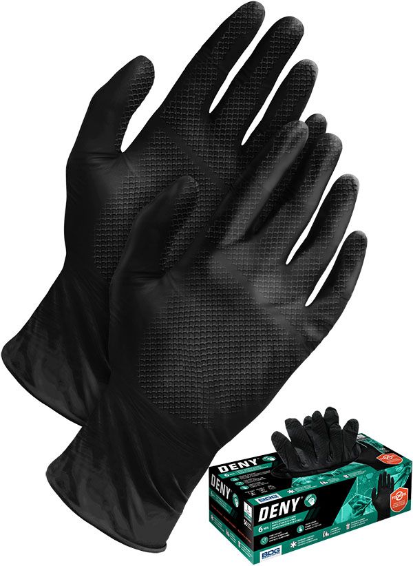 Black Nitrile Textured 6 mil Box | Pack of 6