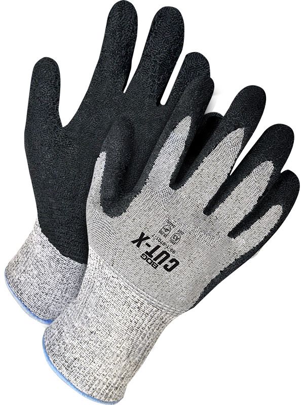Grey Seamless Knit HPPE w/ Black Crinkle Latex Palm | Pack of 12 | Cut Level A3