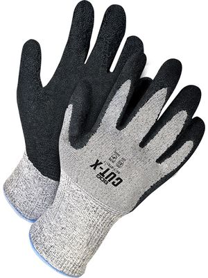 Grey Seamless Knit HPPE w/ Black Crinkle Latex Palm | Pack of 12 | Cut Level A3