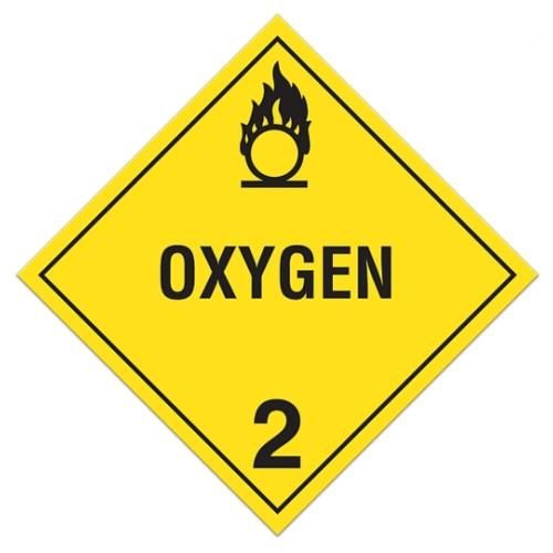 Class 2 "Oxygen 2" Sign (Pack of 100 pcs) TA232 INCOM