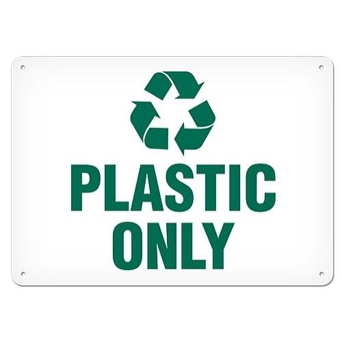 OSHA Safety Sign | Recycle Plastic Only | INCOM SS5043V, SS5043A, SS5043P, SC5043V, SC5043A, SC5043…