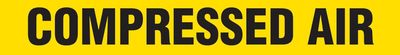 2" X 54' COMPRESSED AIR Pipe Marker Tape - Yellow/Black PMR1064F INCOM