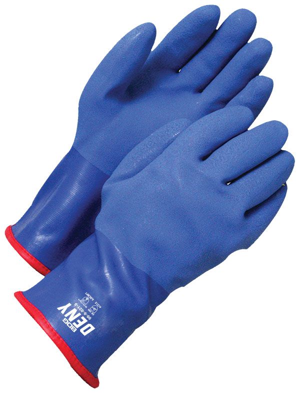 Coated PVC Triple Coated Gauntlet BOA Lined Blue | Pack of 12 99-9-821 Bob Dale Gloves