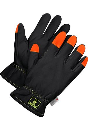 Oil Resist Goatskin Driver Cut Resist Liner Hi-Viz Fingers | Cut Level A5