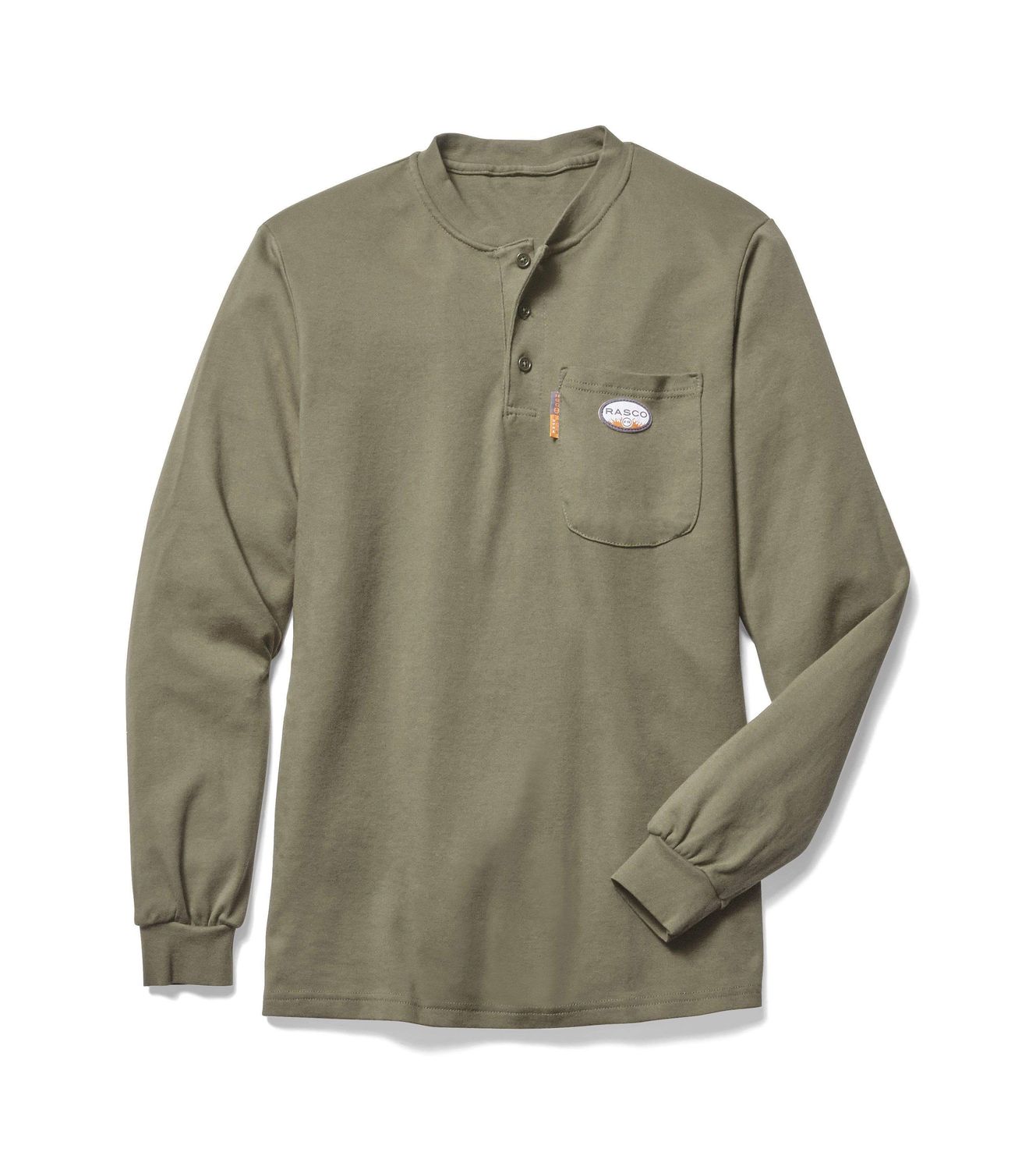 FR Henley T-shirt - Khaki FR0101KH Rasco FR