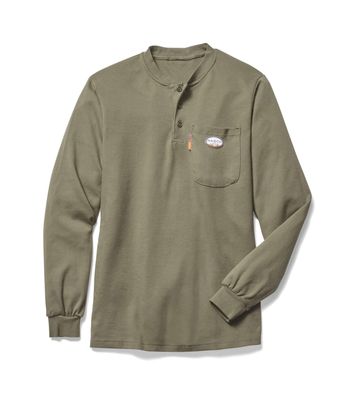 FR Henley T-shirt - Khaki FR0101KH Rasco FR