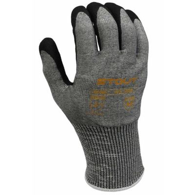 Seamless Knit Glove w/ Sandy Foam Nitrile, 13GA, A5 Liner | Pack of 12 | ANSI/IS | Cut Level A5