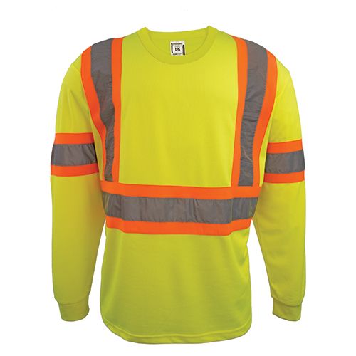 Hi-Vis Micro-Fibre 180 GSM LS T-Shirt | WorkSafe BC | CoolWorks Work Wear TS1204 CoolWorks Work Wear