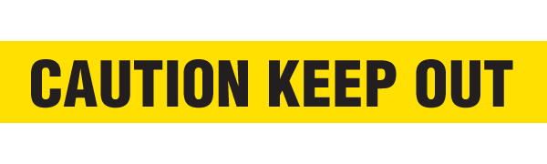 CAUTION KEEP OUT Barricade Tape | Contractor (2.0 MIL) | INCOM BT1026 INCOM