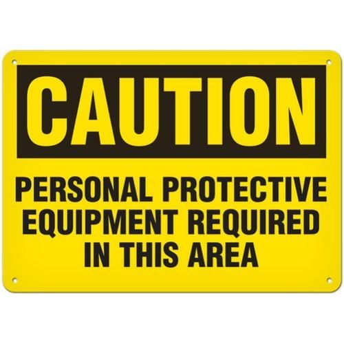 OSHA Safety Sign | Caution Personal Protect Equip Req Area | INCOM SS2055 INCOM