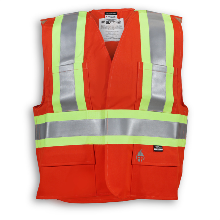 Fire Retardant Ultrasoft Traffic Safety Vest | Big K BK105FRI Big K Clothing