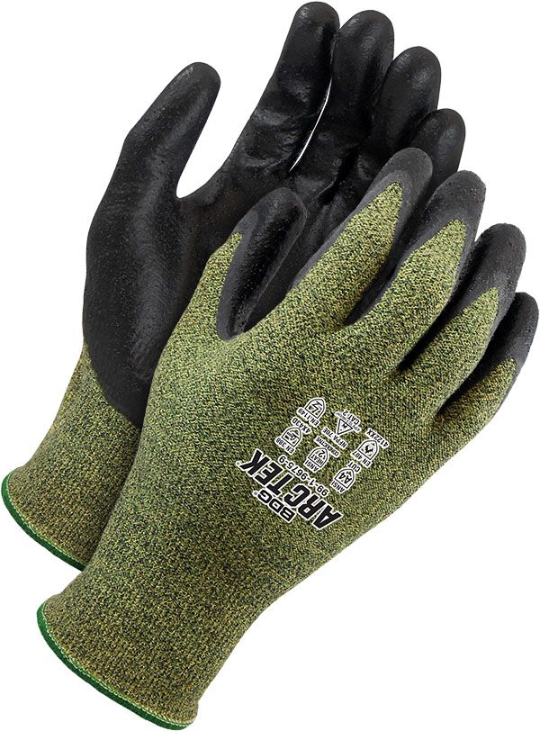 Seamless Knit Green/Black Fr Yarn with Black Bi Polymer Dip | Cut Level A4