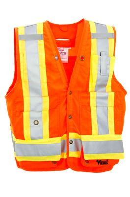 Deluxe Poly Surveyor Safety Vest - CSA, Class 2 - Viking - 6195O