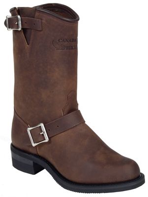Men?s Canada West? Bikers &amp; Engineers - 12" Crazy Horse Plain Toe Engineer