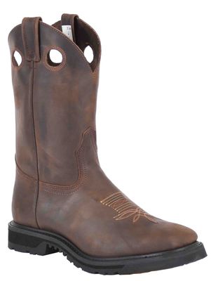Men?s BRAHMA? Spongy Ropers with Vibram Longhaul soles - 12" Crazy Goucho - 38-Toe 2E
