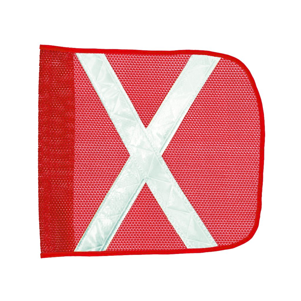 Heavy Duty Red Mesh Safety Flag - 11.5"x11.5"