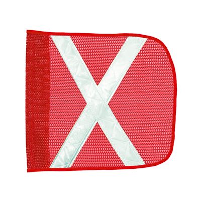 Heavy Duty Red Mesh Safety Flag - 11.5"x11.5"