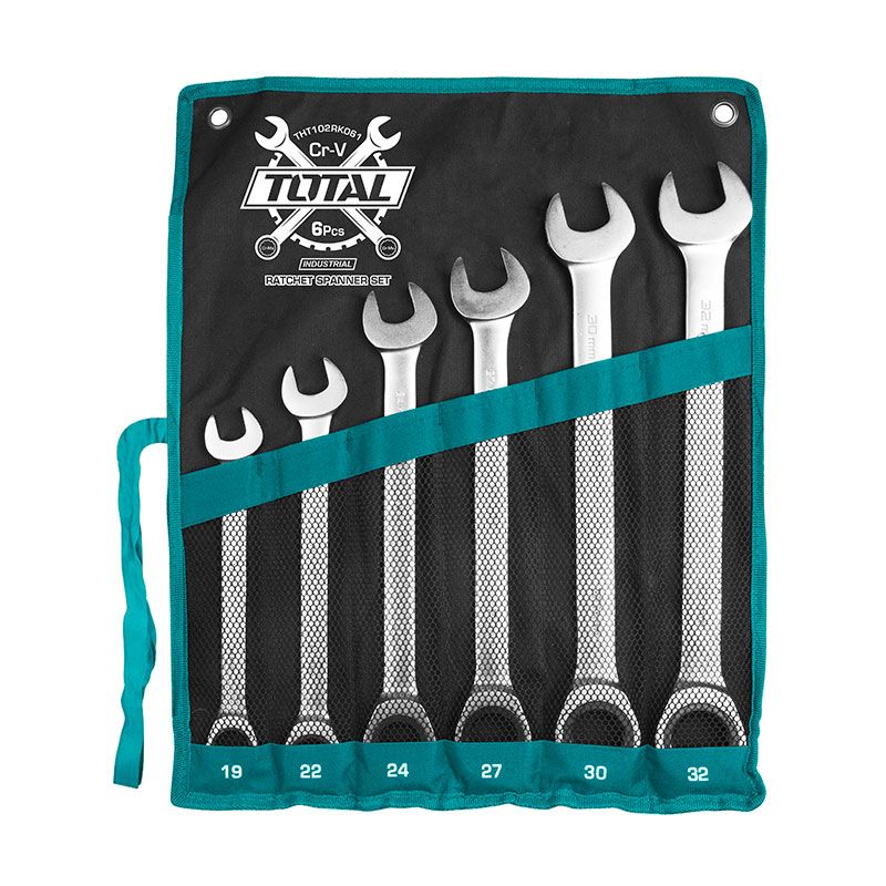 6Pcs (19-32MM) Ratchet Spanner Set THT102RK061 Total Tools Canada
