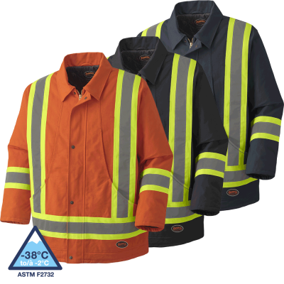 Hi-Vis Quilted Duck Safety Parka | Pioneer 5537A/5535A/5535BKA Pioneer