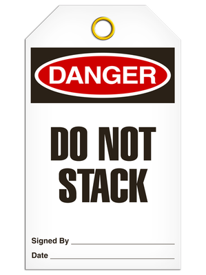 Danger - Do Not Stack  | Pack /25 | INCOM