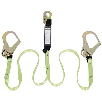 Shock Absorbing Lanyard - SP - Twin Leg - Snap &amp; Form Hooks - 110 - 220 Lb Capacity