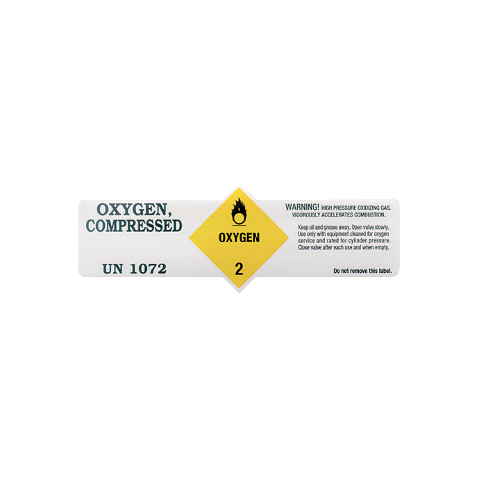 Transport Canada &amp; DOT Label - Oxygen UN1072 Bilingual