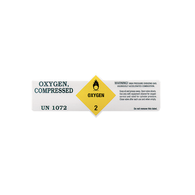 Transport Canada &amp; DOT Label - Oxygen UN1072 Bilingual