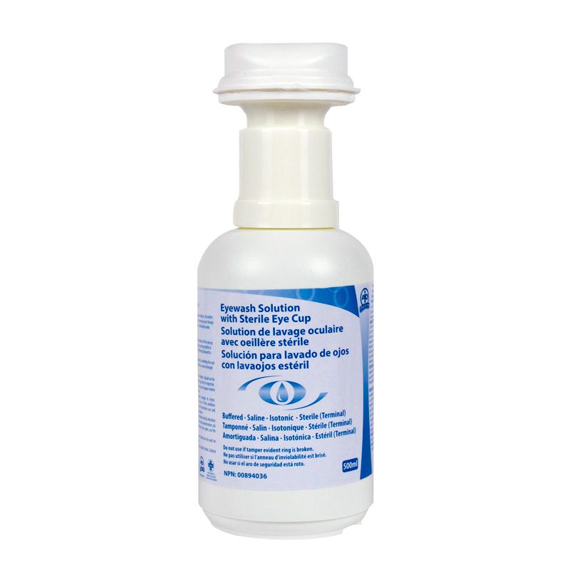 Eyewash Solution w/ Sterile Eye Cup (500ml) F4601165 WASIP