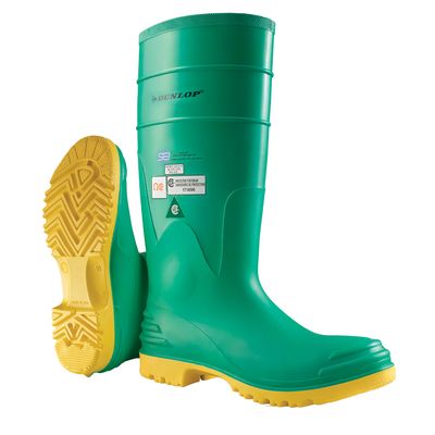 Hazmax Green 16'' Waterproof High Chemical Resistant PVC Work Boots D87012 -15 Dunlop