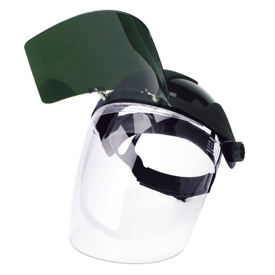 Multi-Purpose Face Shield with Flip-Up IR Window &amp; Ratch. Headgear S32151/S32181   Safety Supplies ?