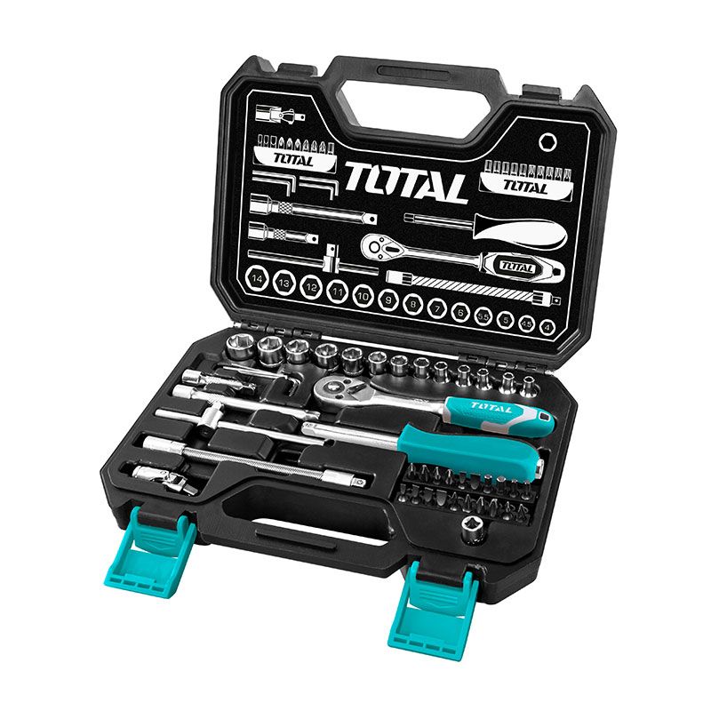 45Pcs 1/4" Socket Set THT141451 Total Tools Canada