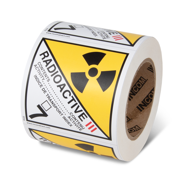 Class 7.3 TDG Label - Radioactive Materials Cat. 3 TT73 INCOM